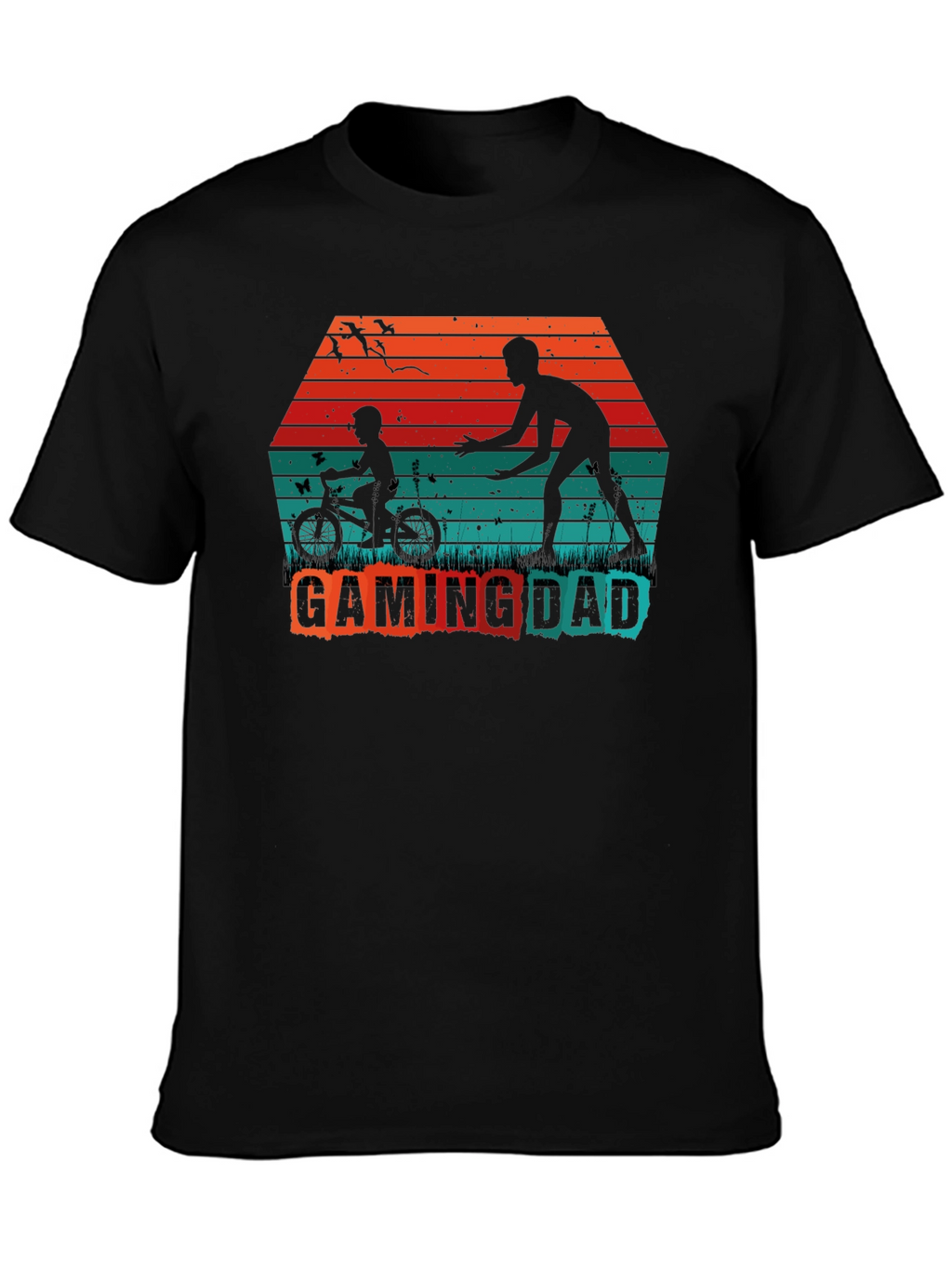 Gaming Dad T-Shirt - Father Son Silhouette Tee