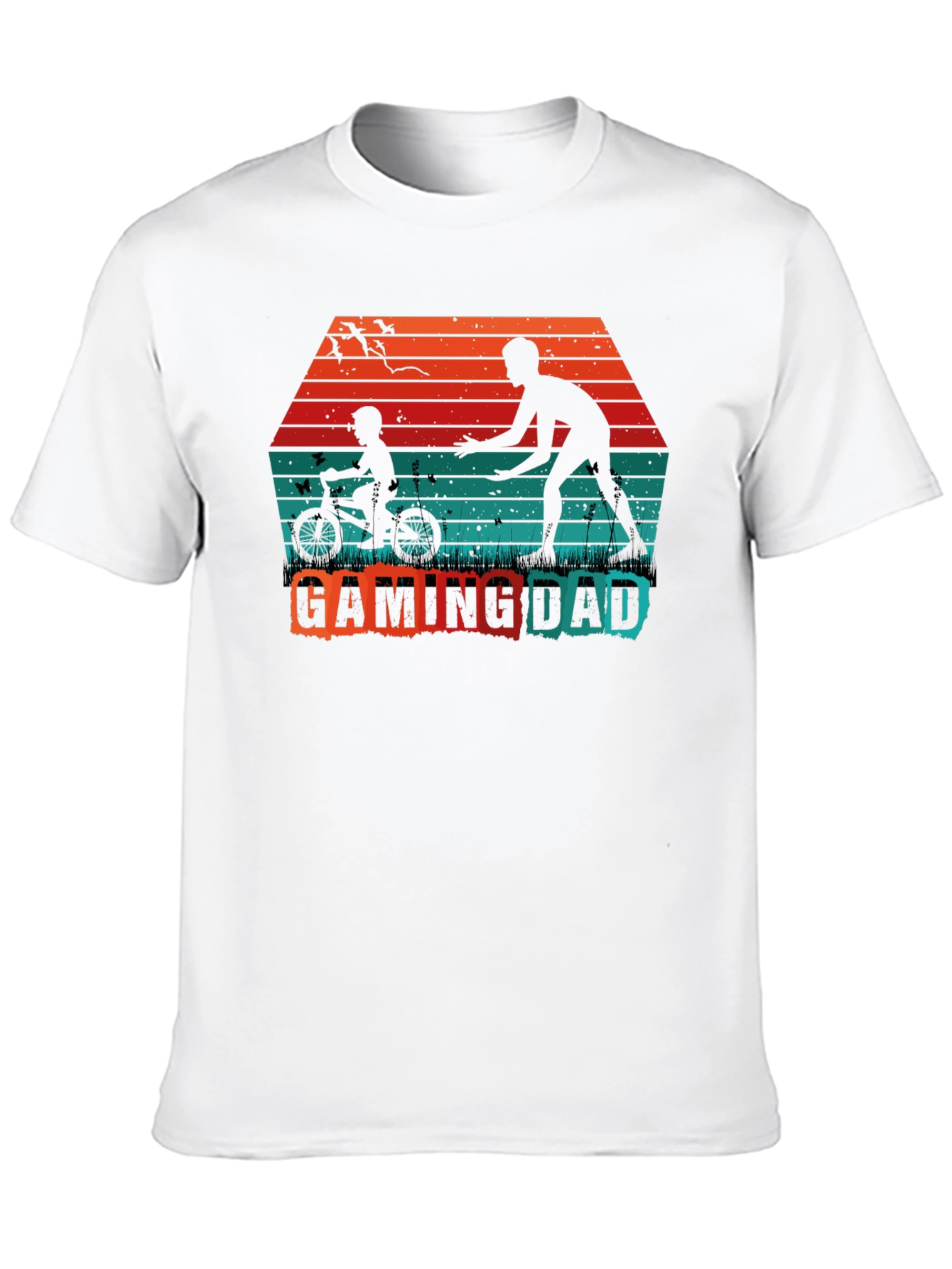 Gaming Dad T-Shirt - Father Son Silhouette Tee