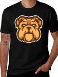 Bulldog Graphic Black T-Shirt - Stylish Mens Tee