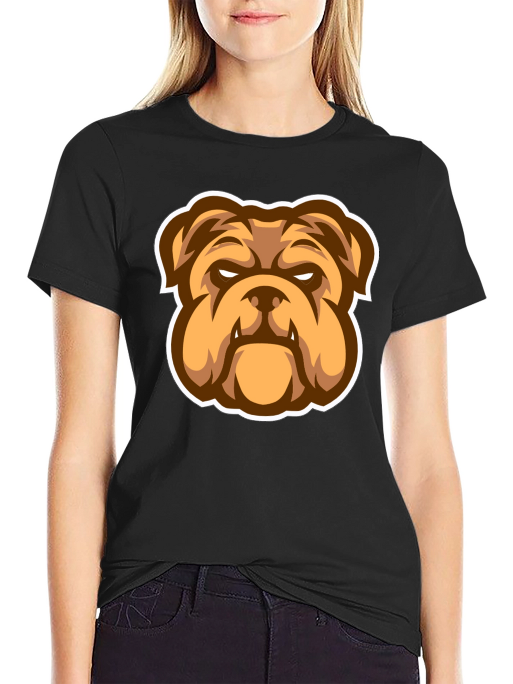 Bulldog Graphic Black T-Shirt - Stylish Mens Tee
