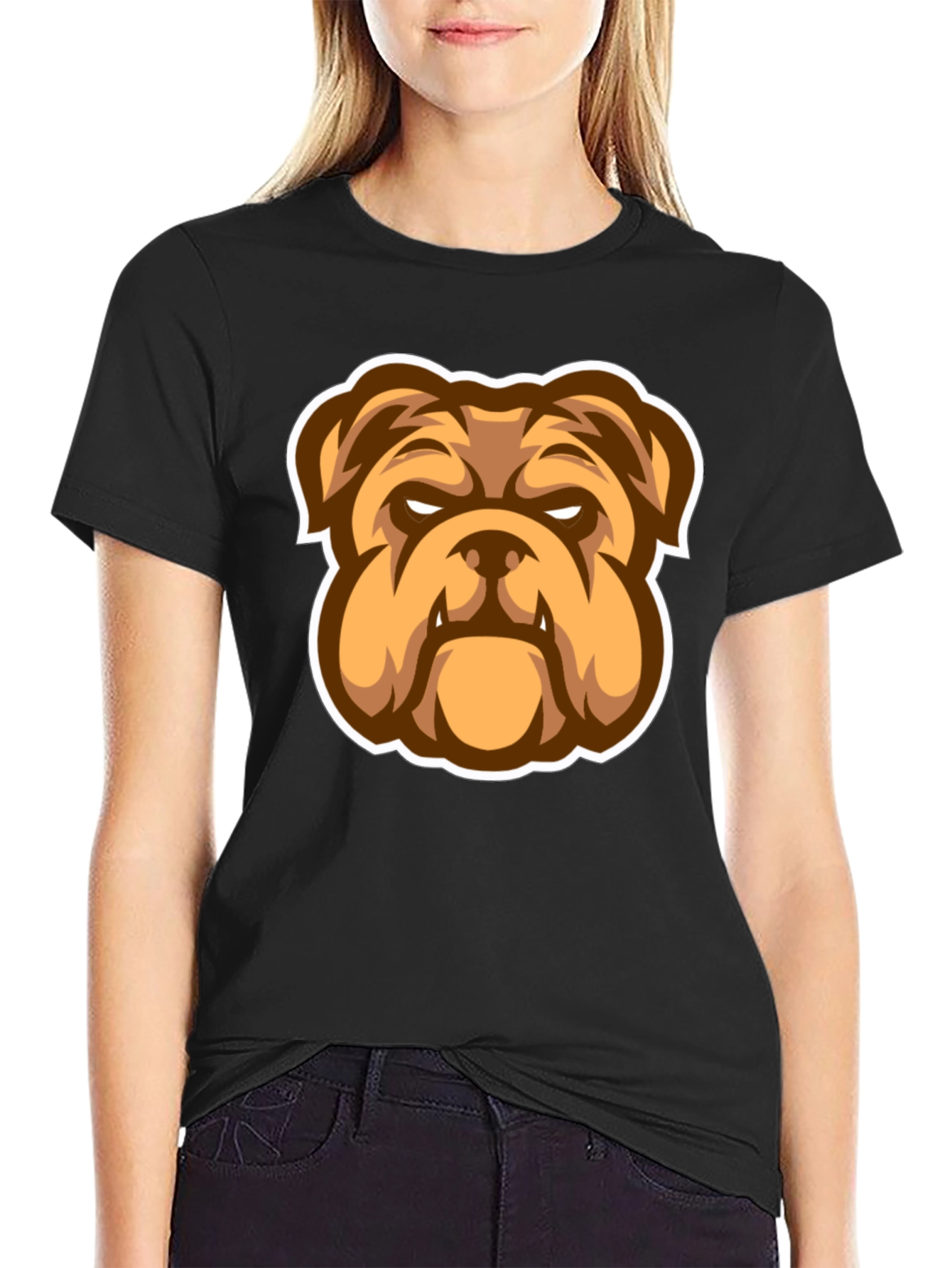 Bulldog Graphic Black T-Shirt - Stylish Mens Tee