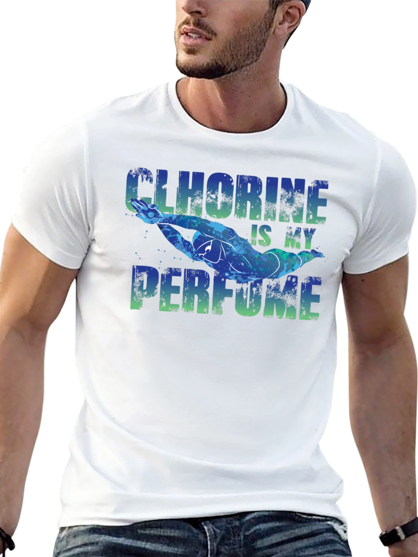 Chlorine is My Perfume Funny Swimmer T-Shirt