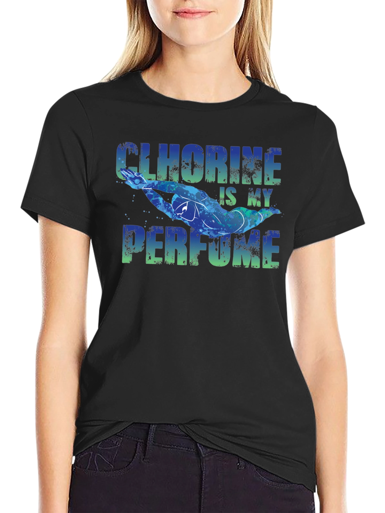Chlorine is My Perfume Funny Swimmer T-Shirt