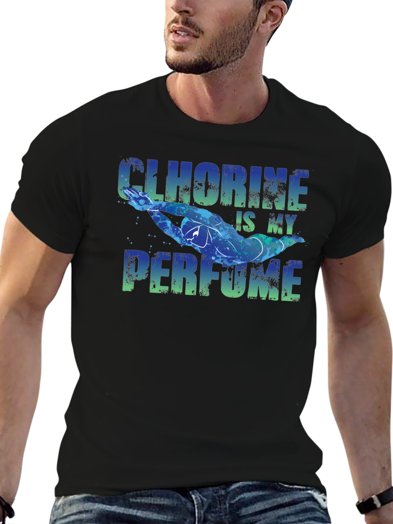 Chlorine is My Perfume Funny Swimmer T-Shirt