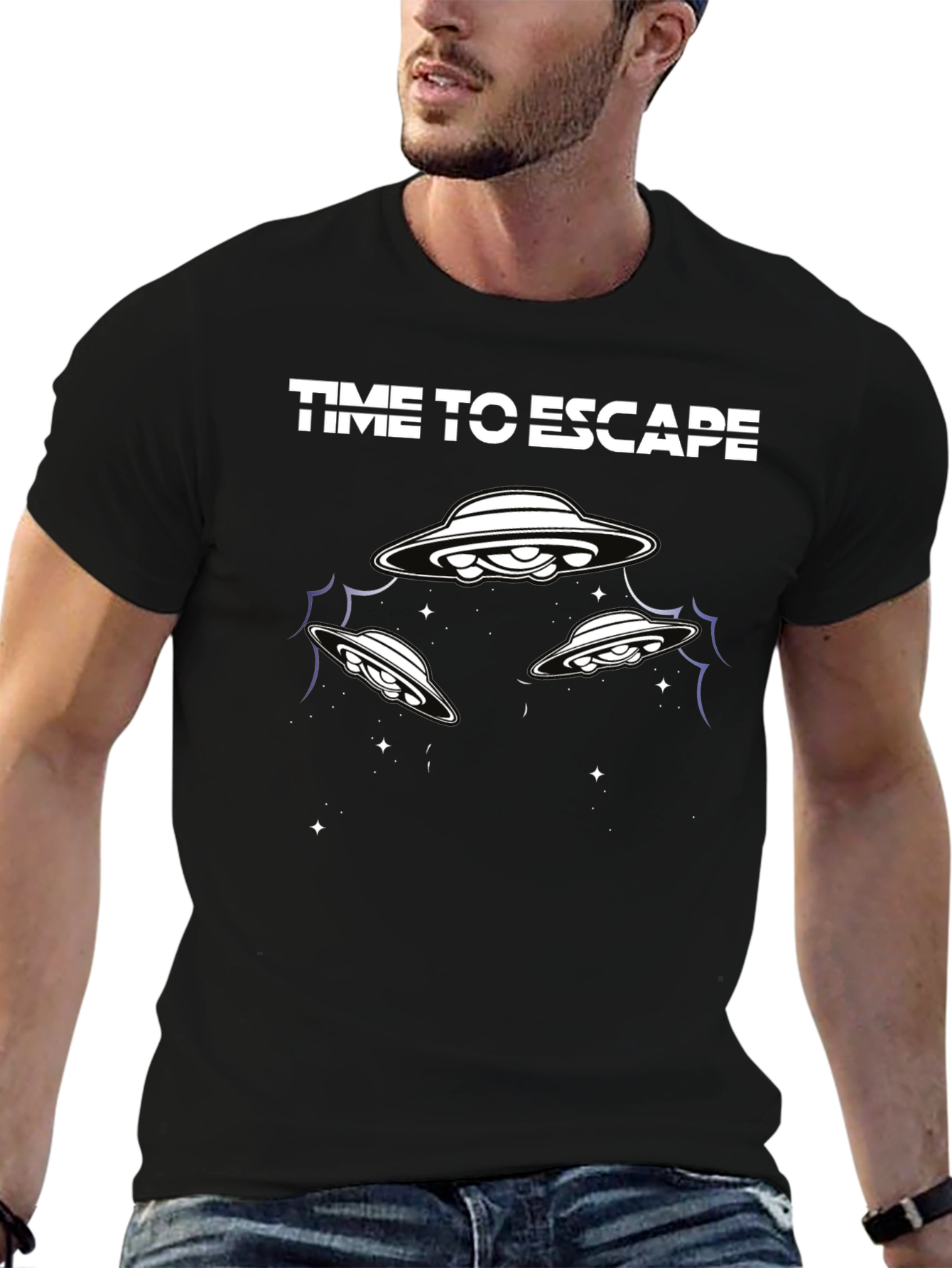 Time To Escape UFO Graphic T-Shirt