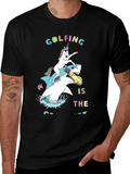 Golfing Unicorn Shark T-Shirt