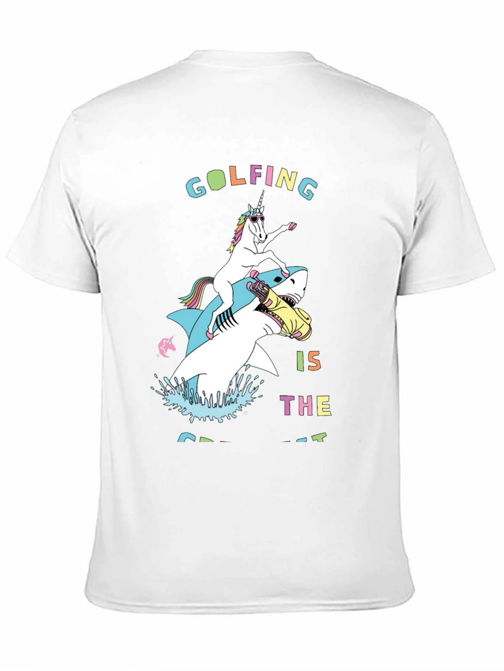 Golfing Unicorn Shark T-Shirt