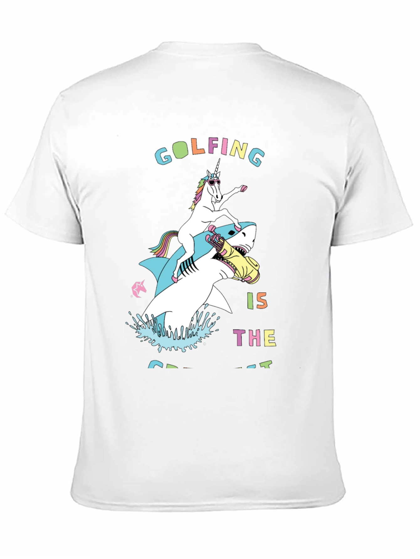 Golfing Unicorn Shark T-Shirt