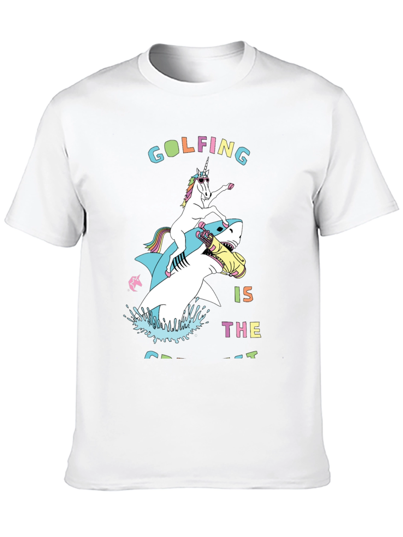 Golfing Unicorn Shark T-Shirt