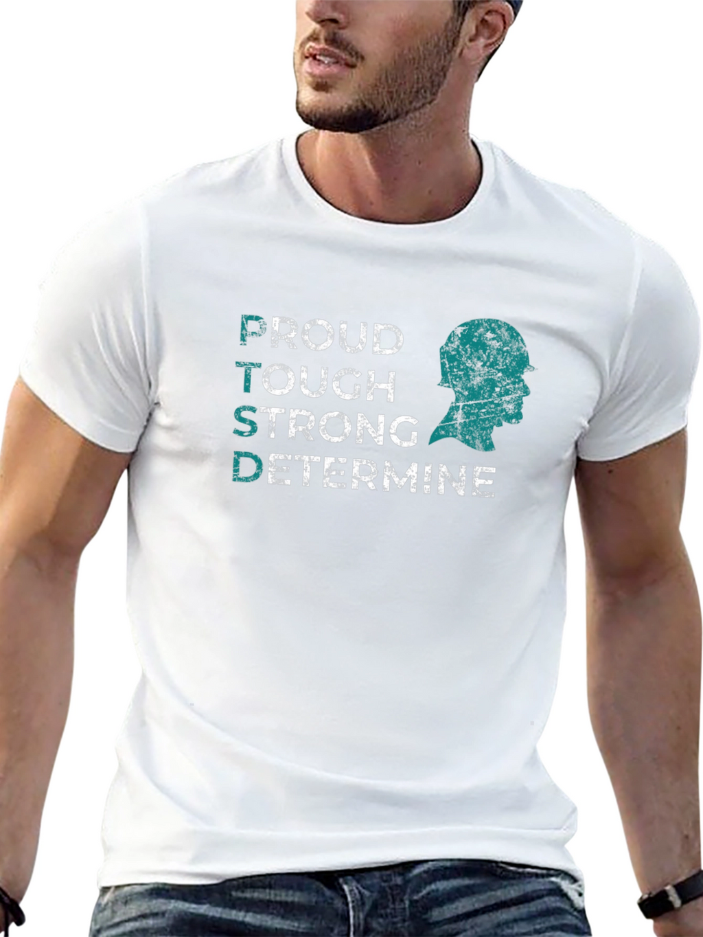 PTSD Awareness T-Shirt: Proud Tough Strong