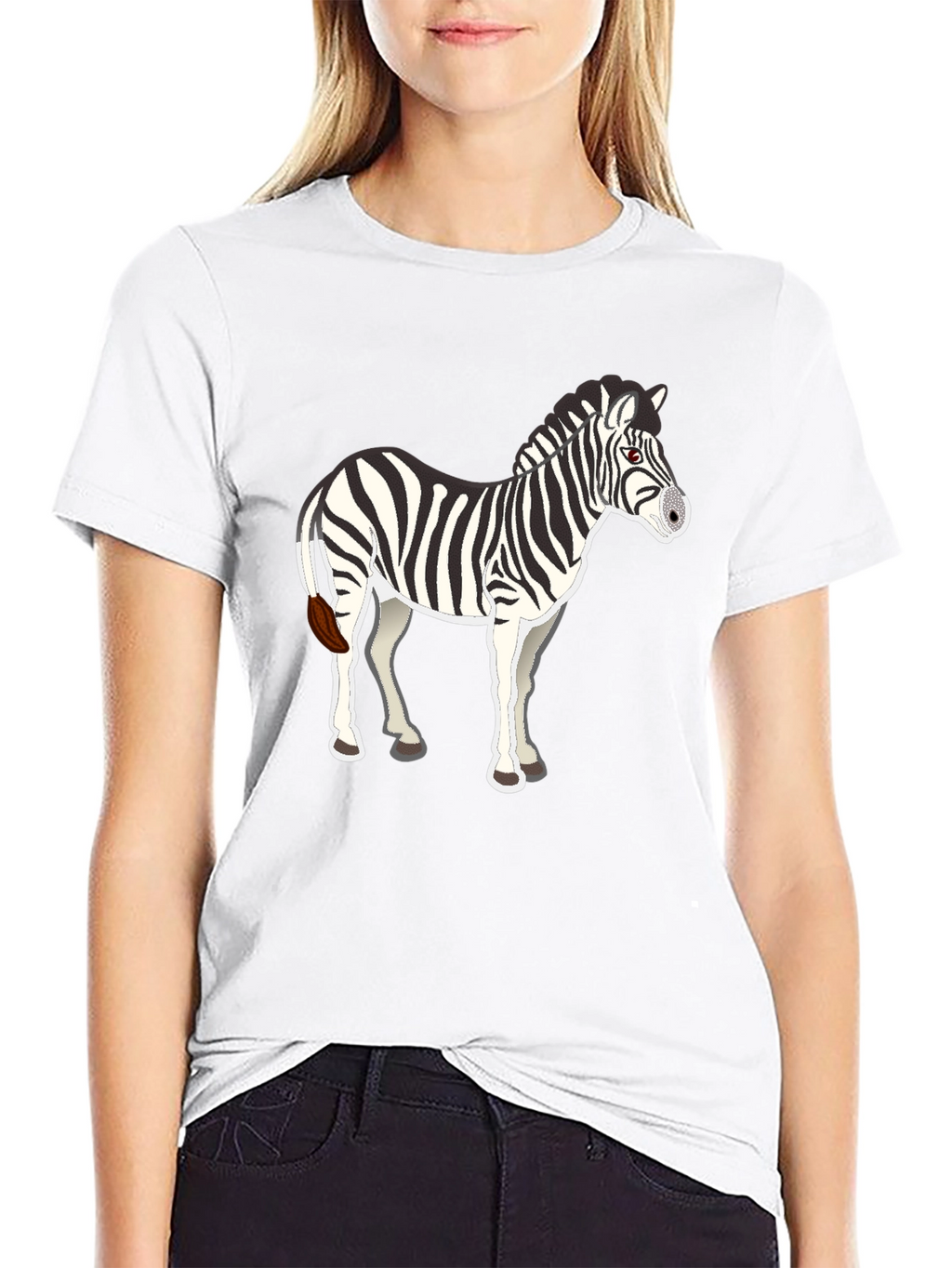 Zebra Graphic Black Tee
