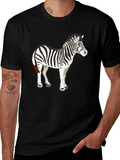 Zebra Graphic Black Tee