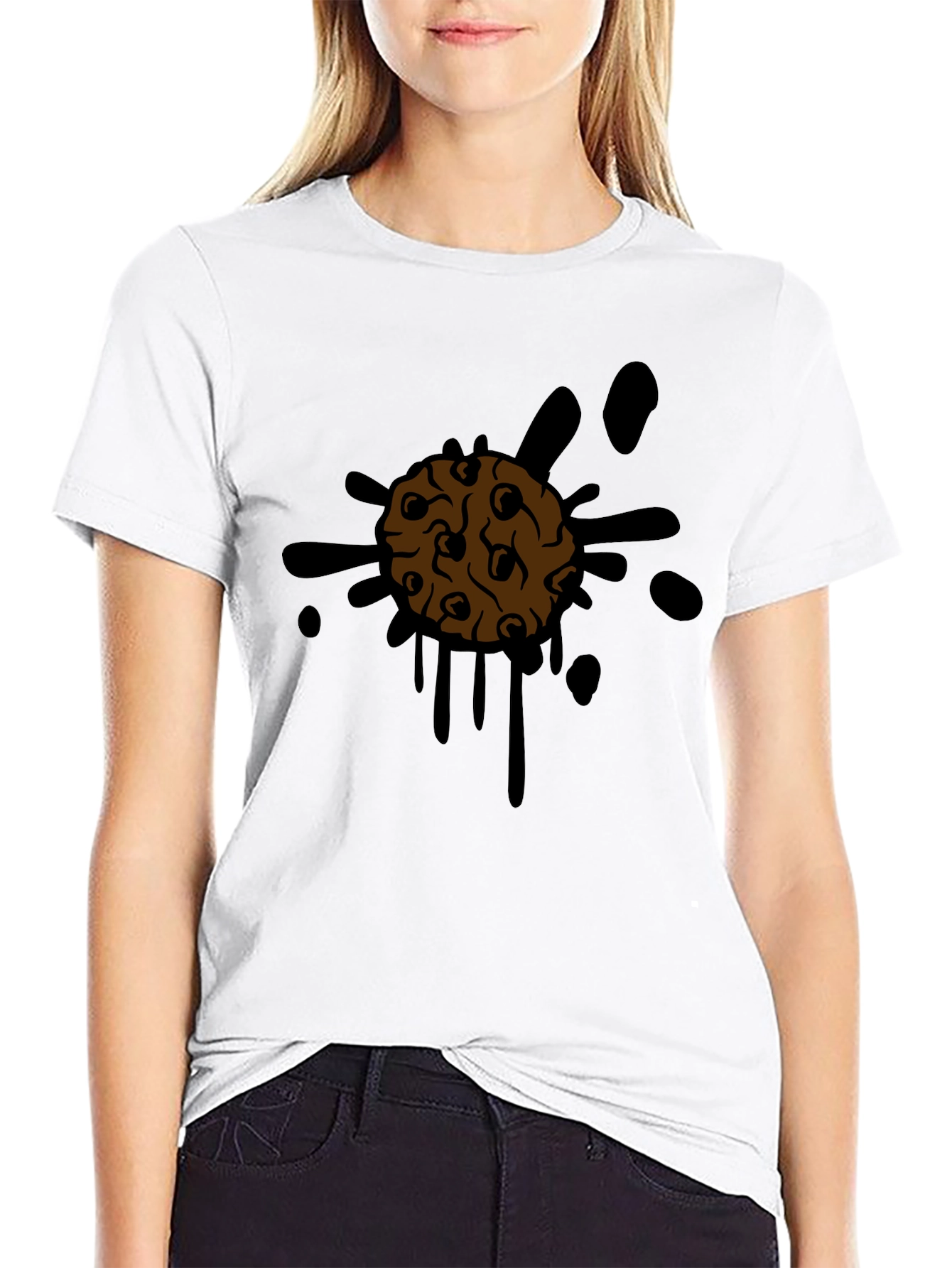 Cookie Splatter Tee - Mens Black Graphic T-Shirt