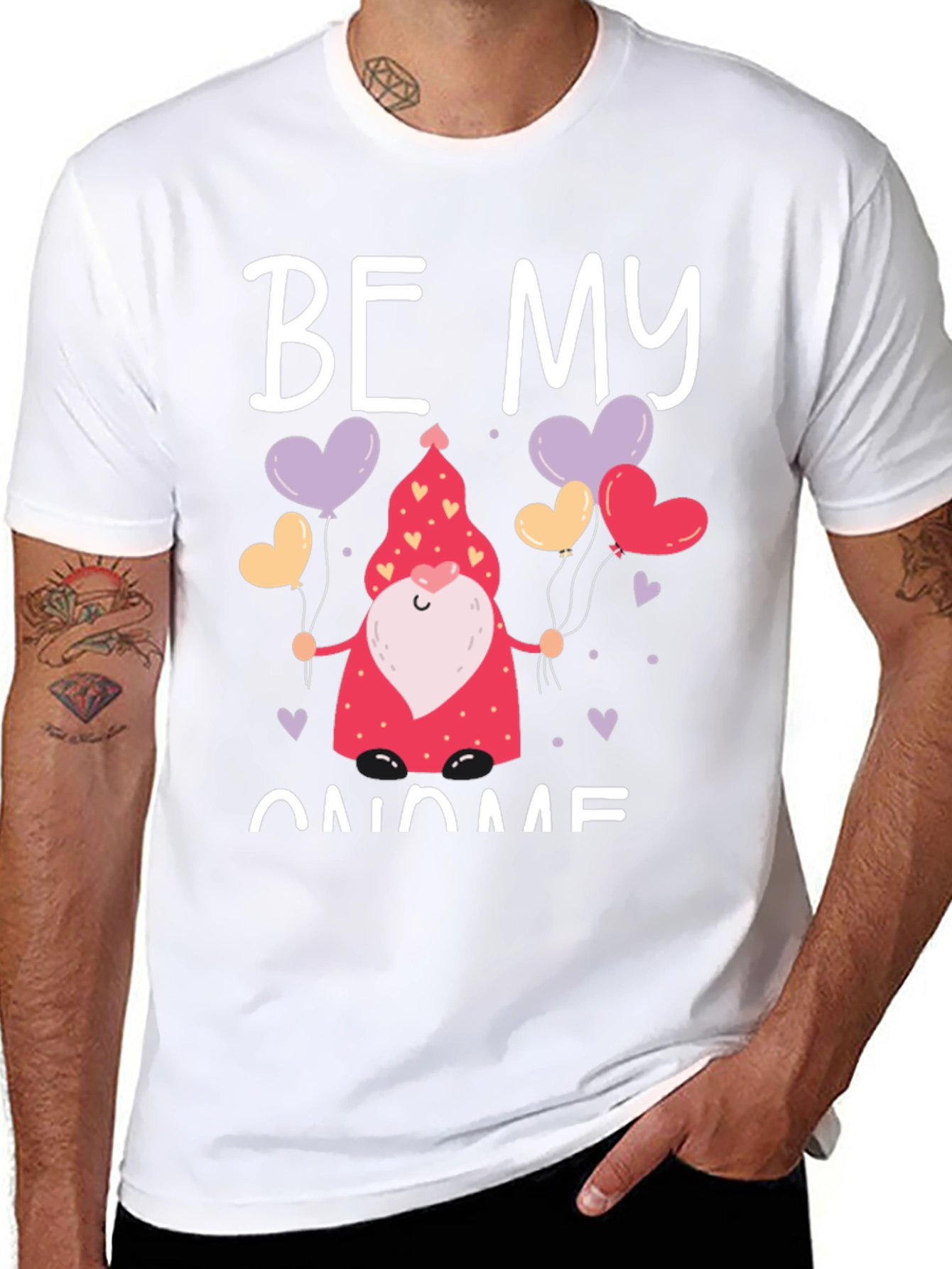 Be My Gnome Valentines Day Graphic Tee