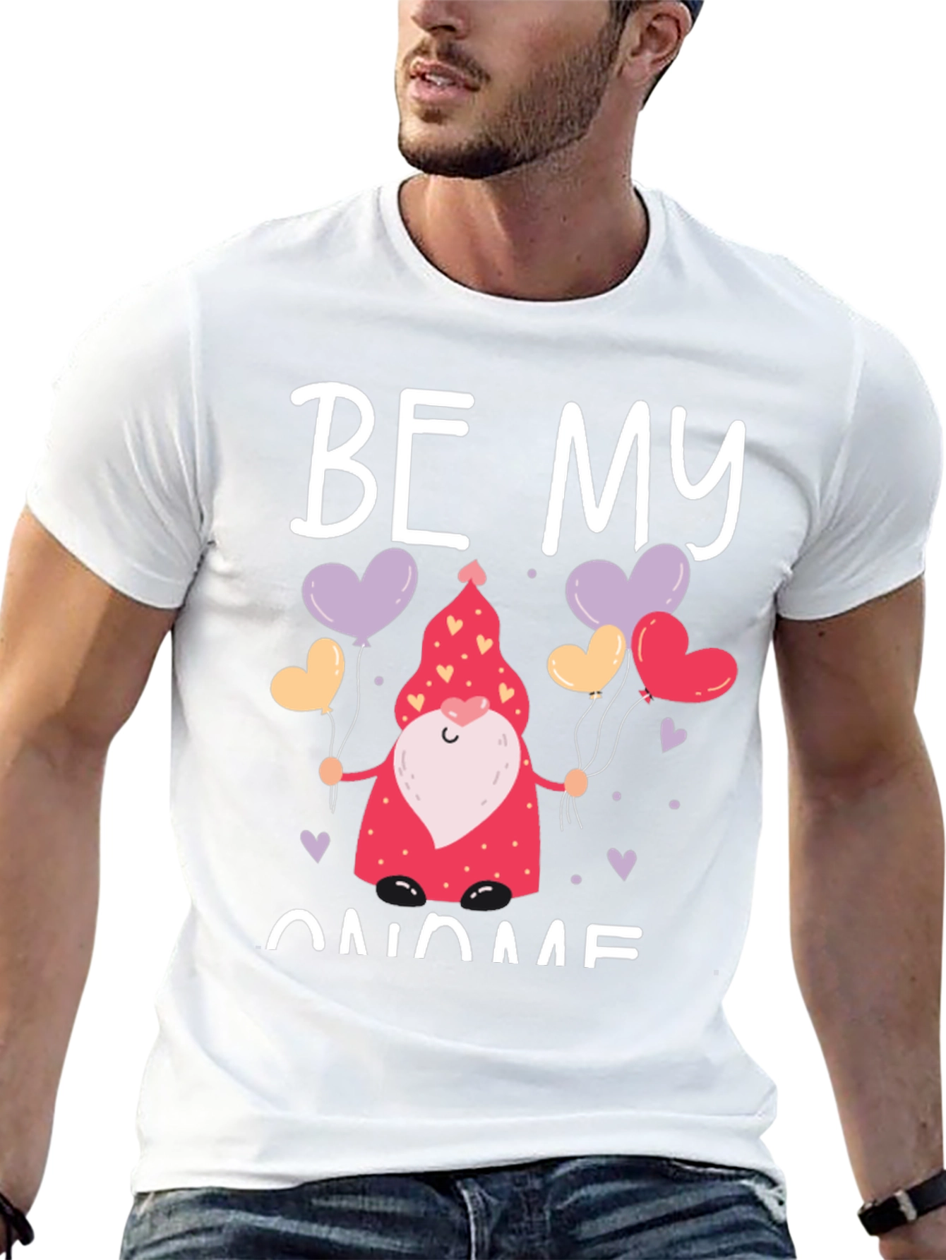 Be My Gnome Valentines Day Graphic Tee