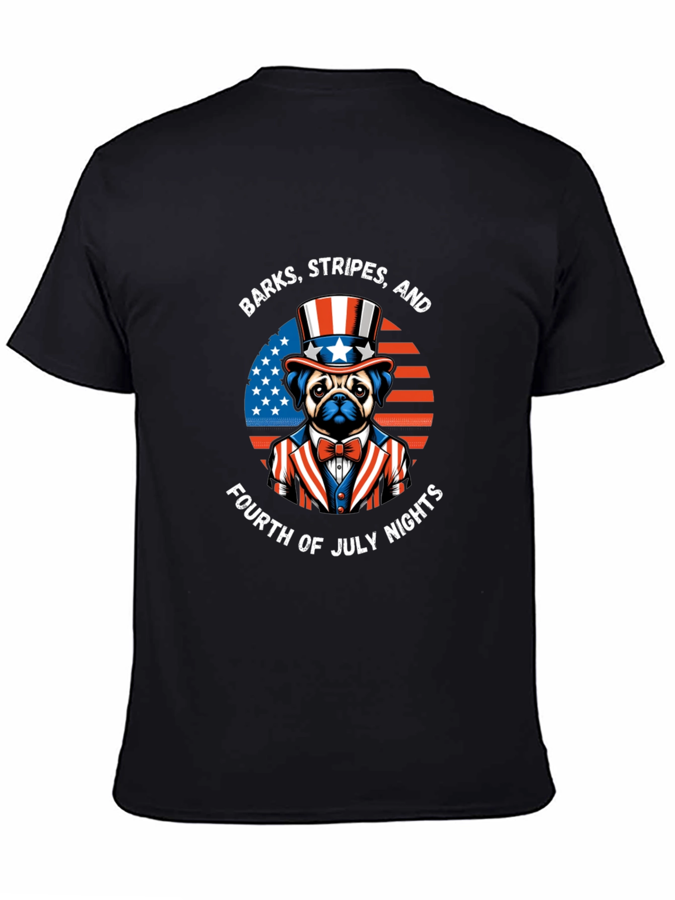 Patriotic Pug T-Shirt - 4th of July