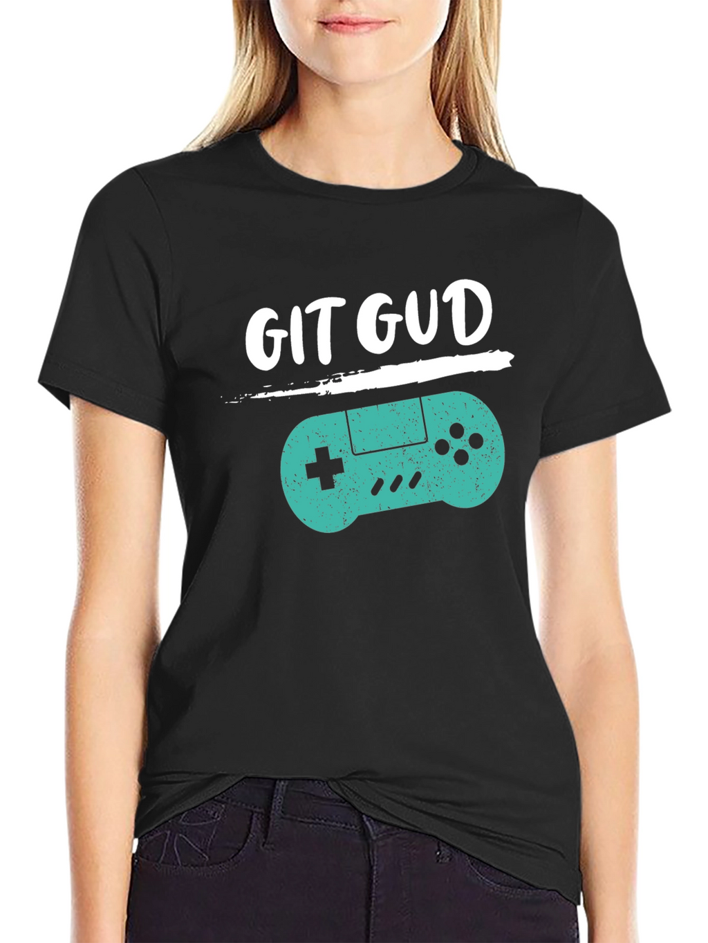 Git Gud Gamer T-Shirt - Black Cotton Blend Tee
