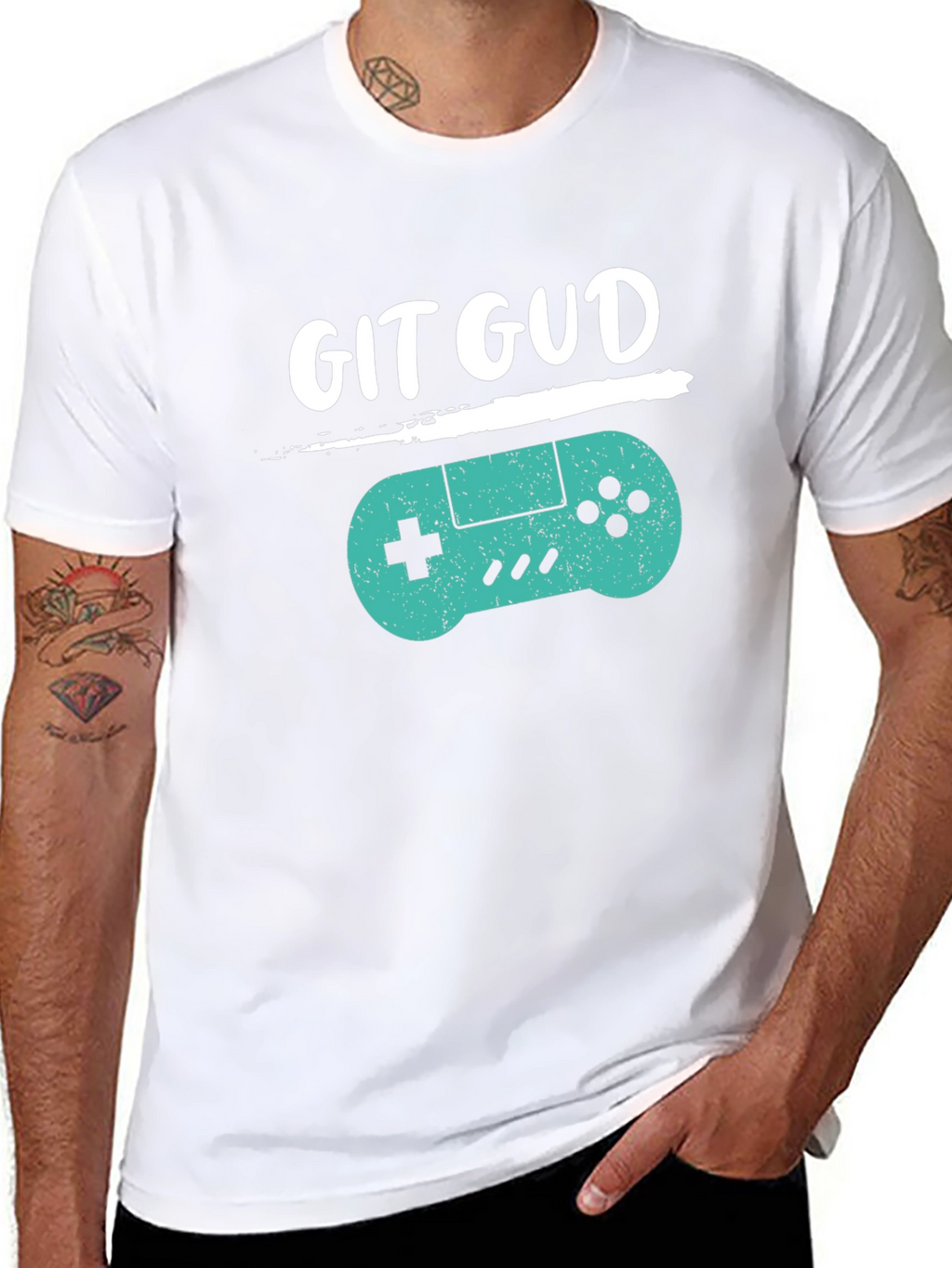 Git Gud Gamer T-Shirt - Black Cotton Blend Tee