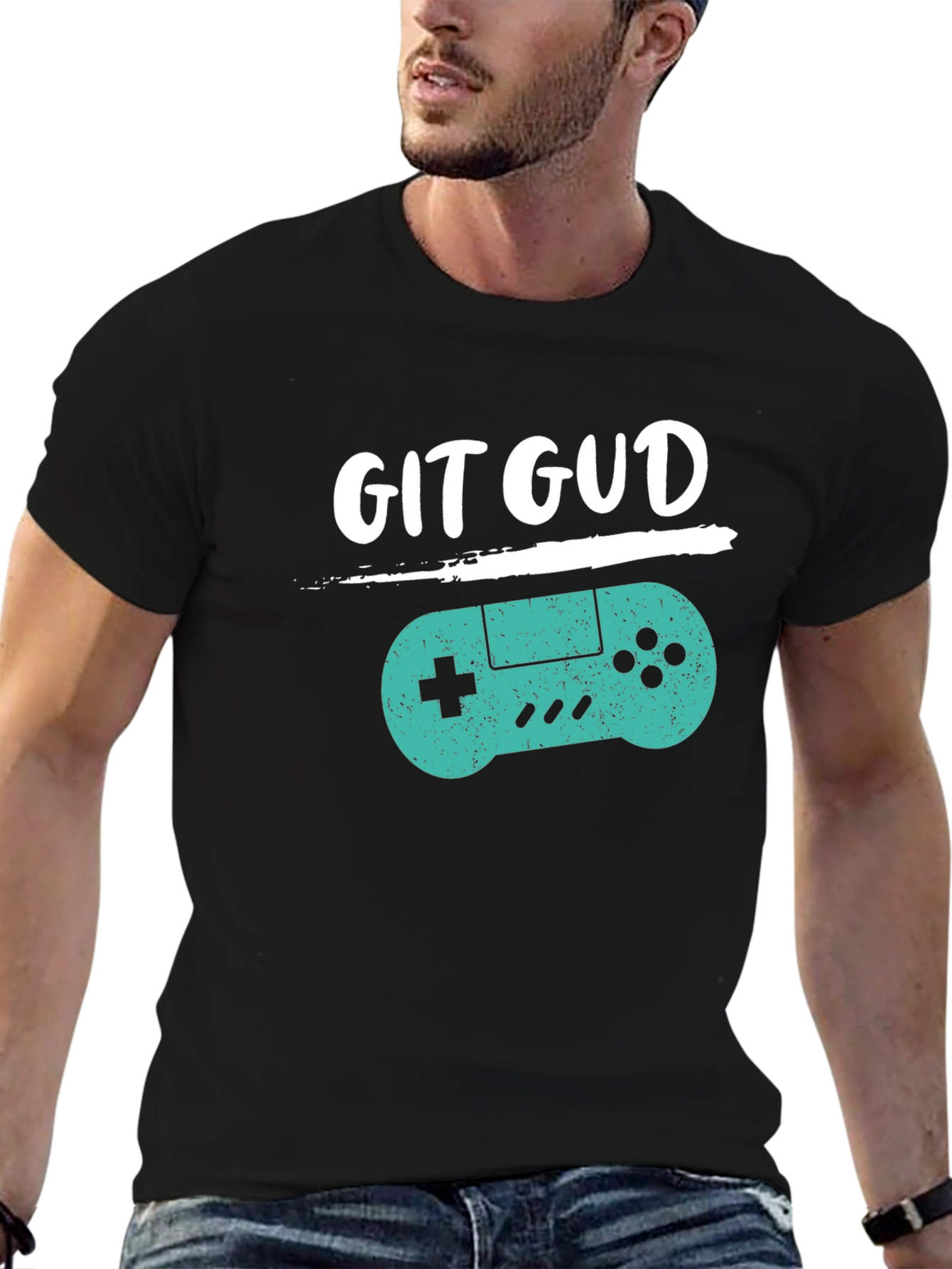 Git Gud Gamer T-Shirt - Black Cotton Blend Tee