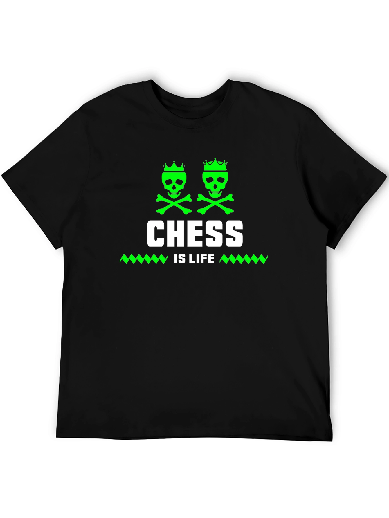 Chess Is Life T-Shirt - Skull Crown Design