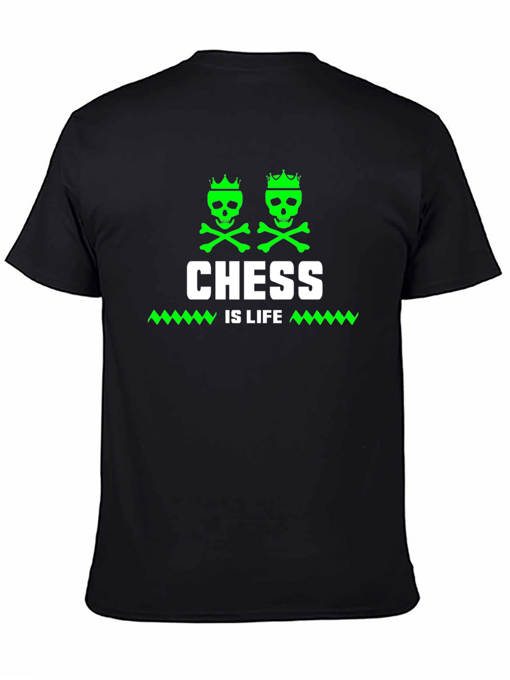 Chess Is Life T-Shirt - Skull Crown Design