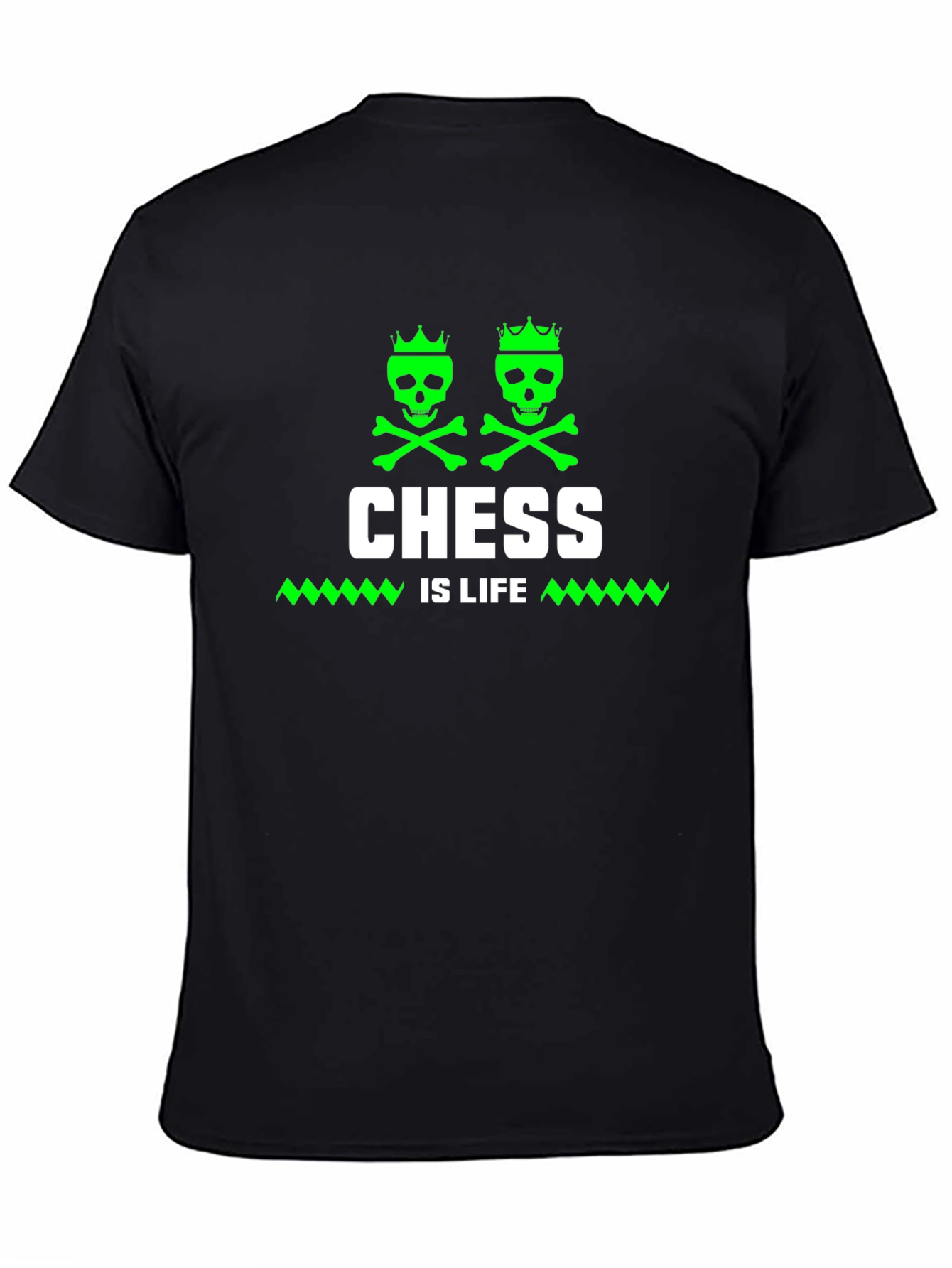 Chess Is Life T-Shirt - Skull Crown Design