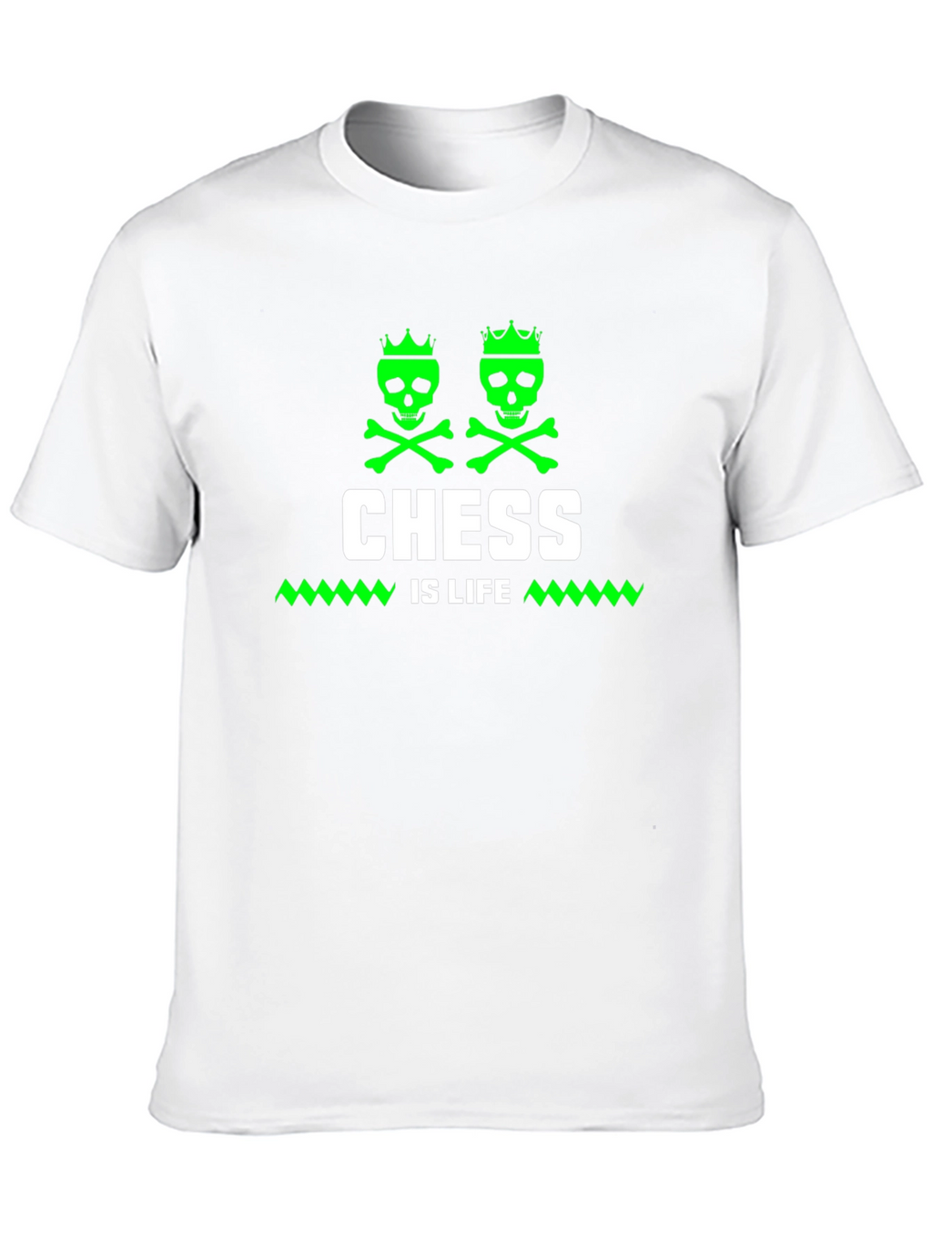 Chess Is Life T-Shirt - Skull Crown Design