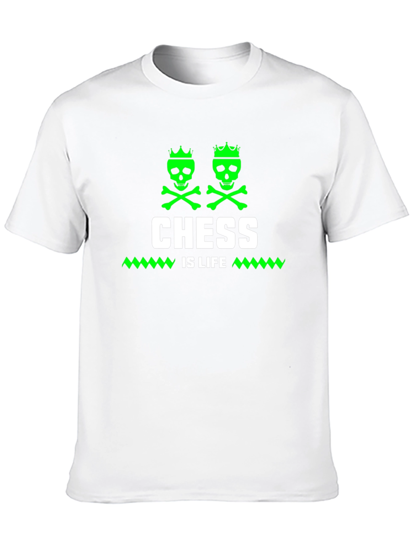 Chess Is Life T-Shirt - Skull Crown Design