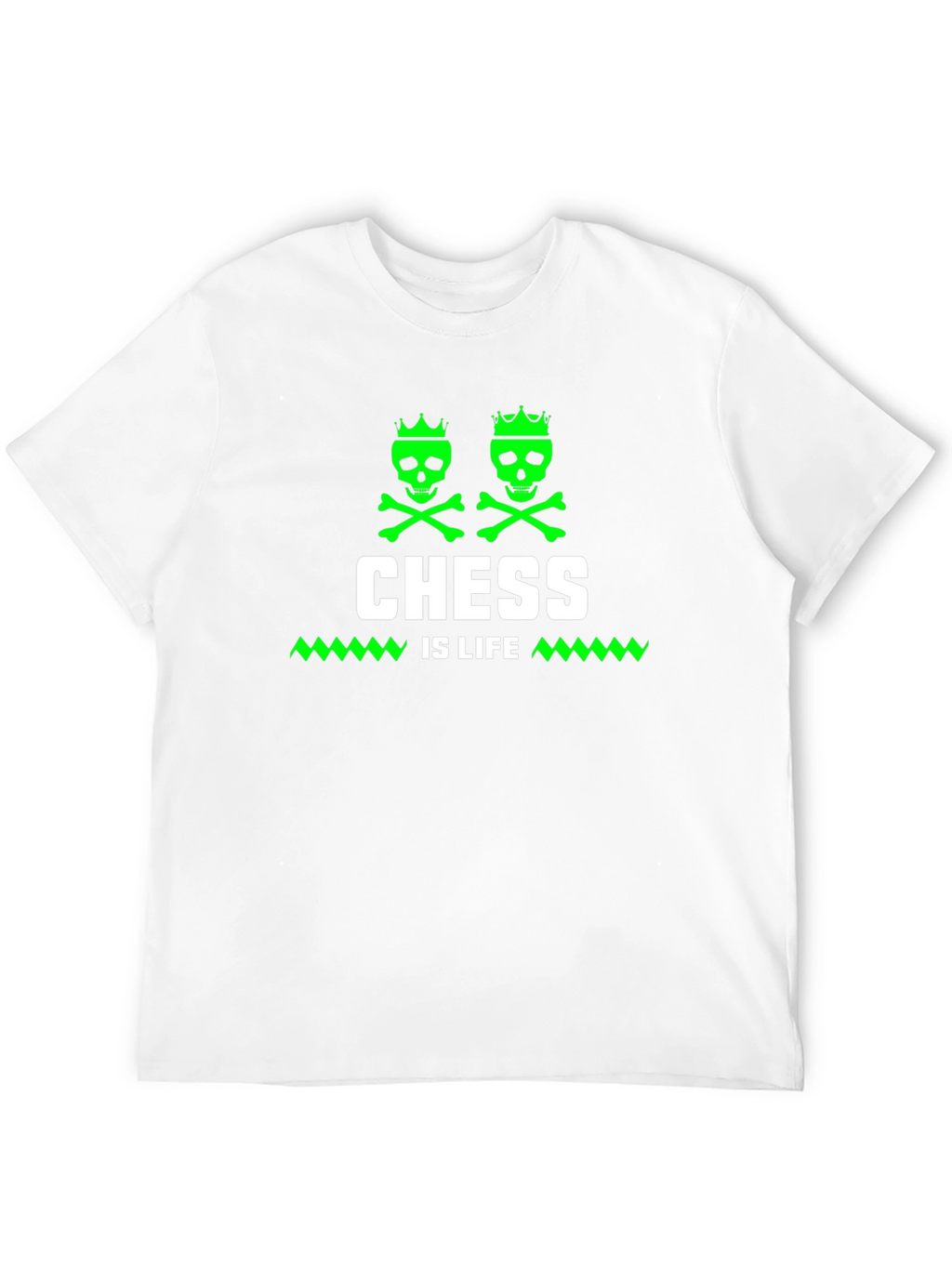 Chess Is Life T-Shirt - Skull Crown Design