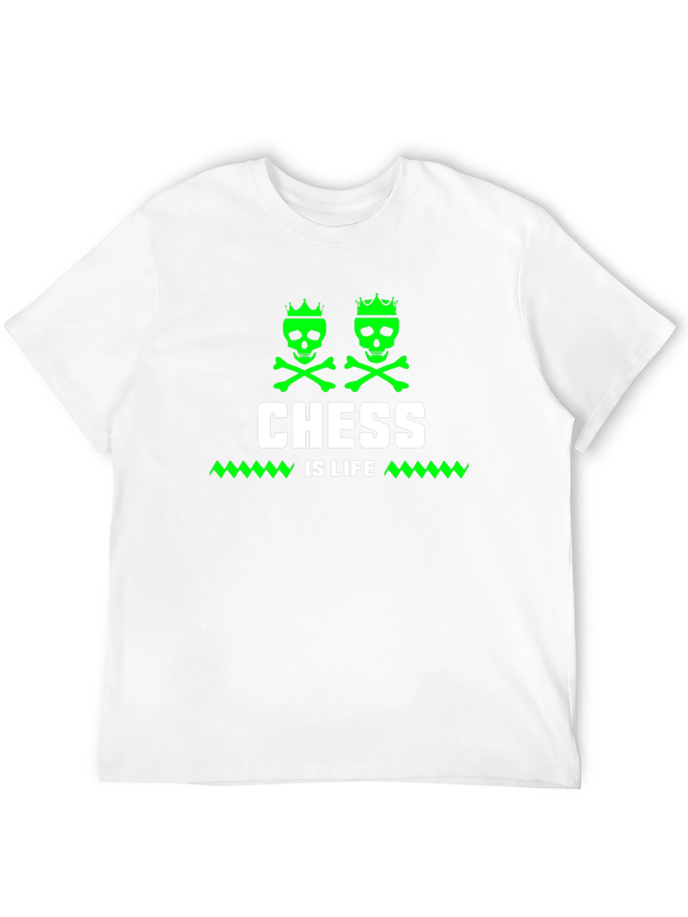 Chess Is Life T-Shirt - Skull Crown Design