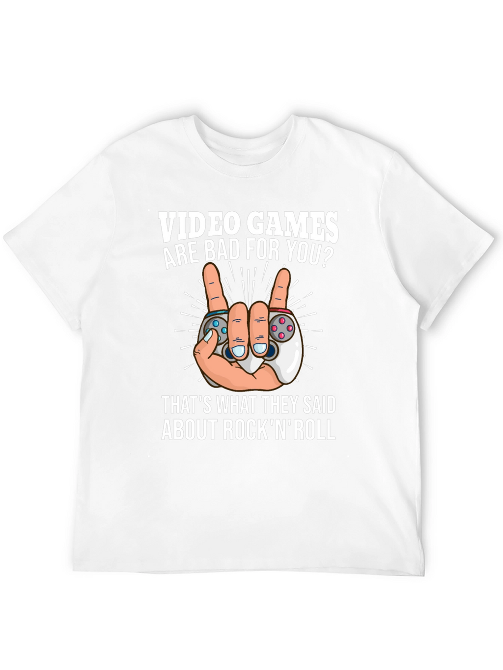 Video Games Rock N Roll T-Shirt - Gamer Tee