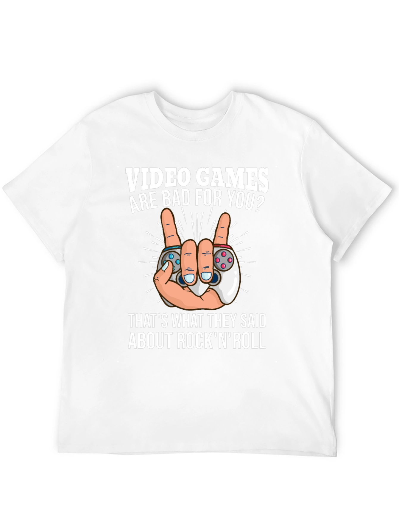 Video Games Rock N Roll T-Shirt - Gamer Tee