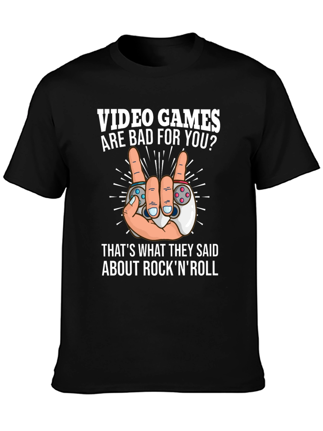 Video Games Rock N Roll T-Shirt - Gamer Tee
