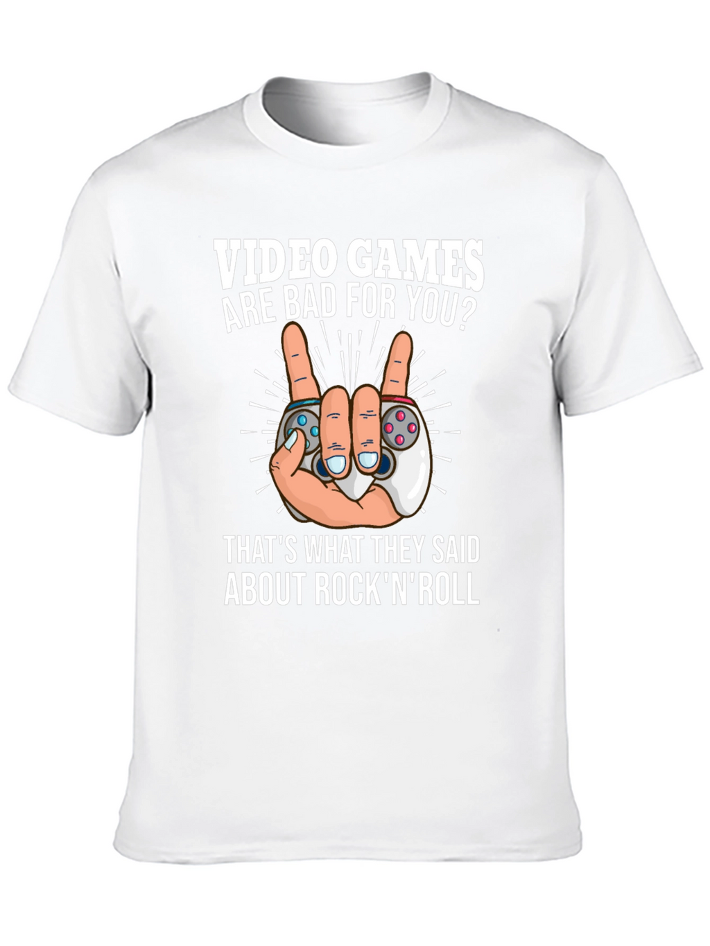 Video Games Rock N Roll T-Shirt - Gamer Tee