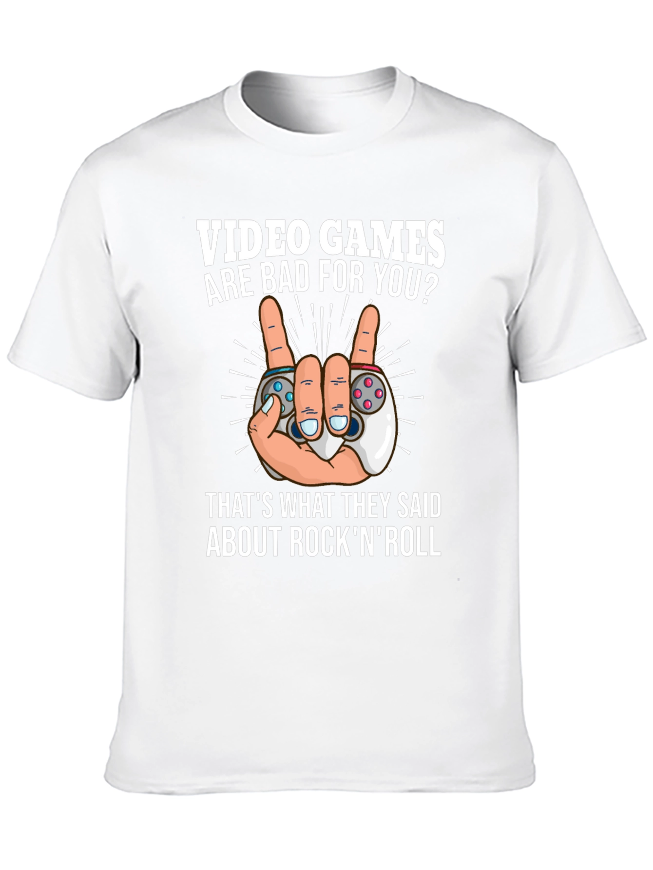 Video Games Rock N Roll T-Shirt - Gamer Tee
