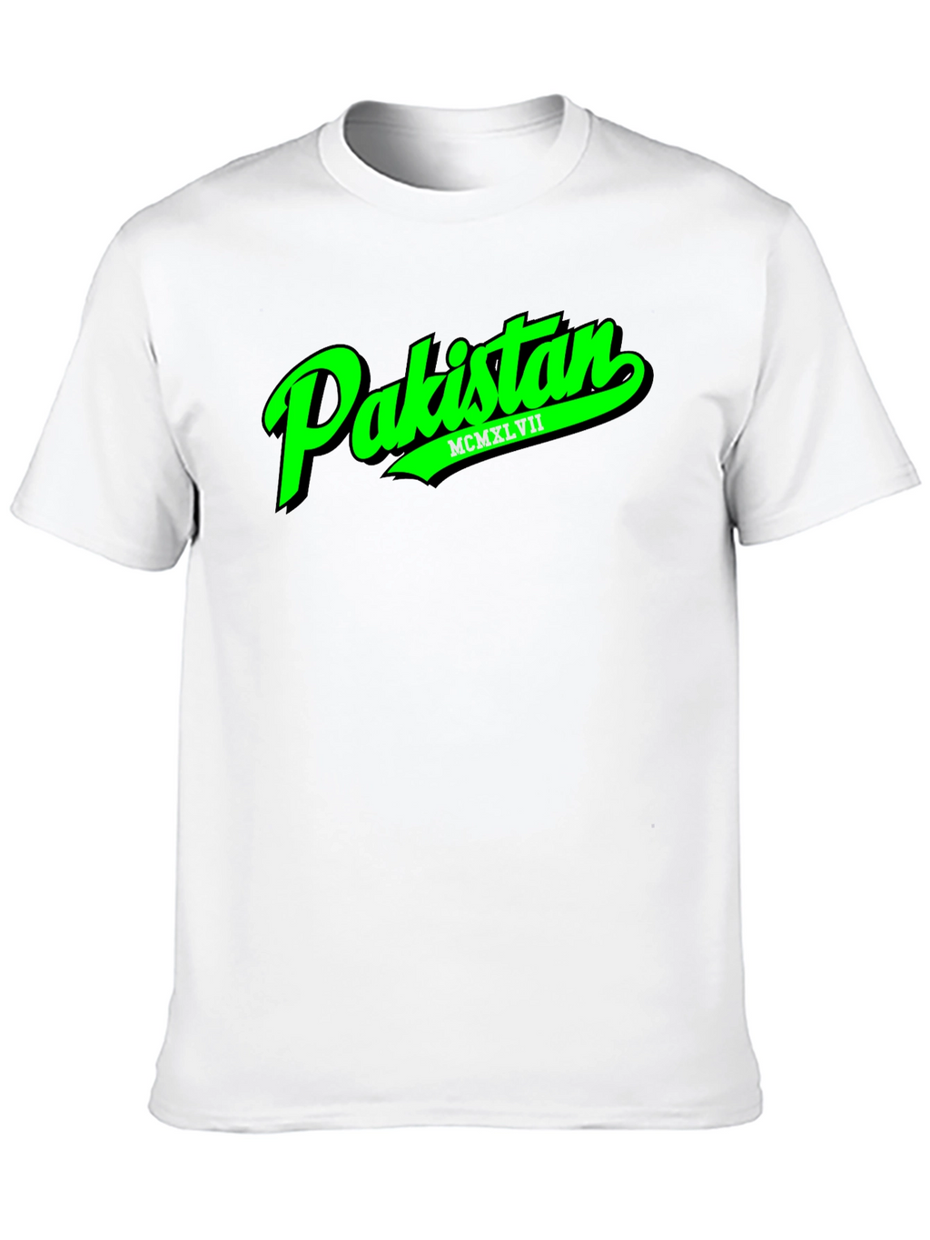 Pakistan T-Shirt - Green Text Graphic Tee