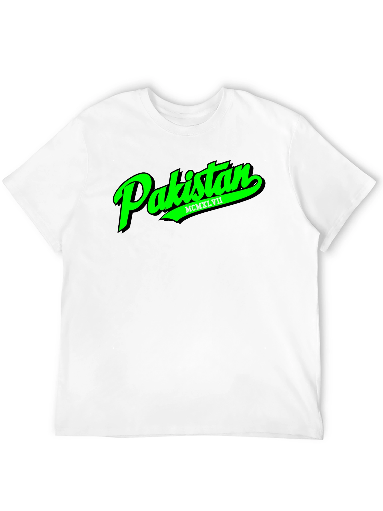 Pakistan T-Shirt - Green Text Graphic Tee
