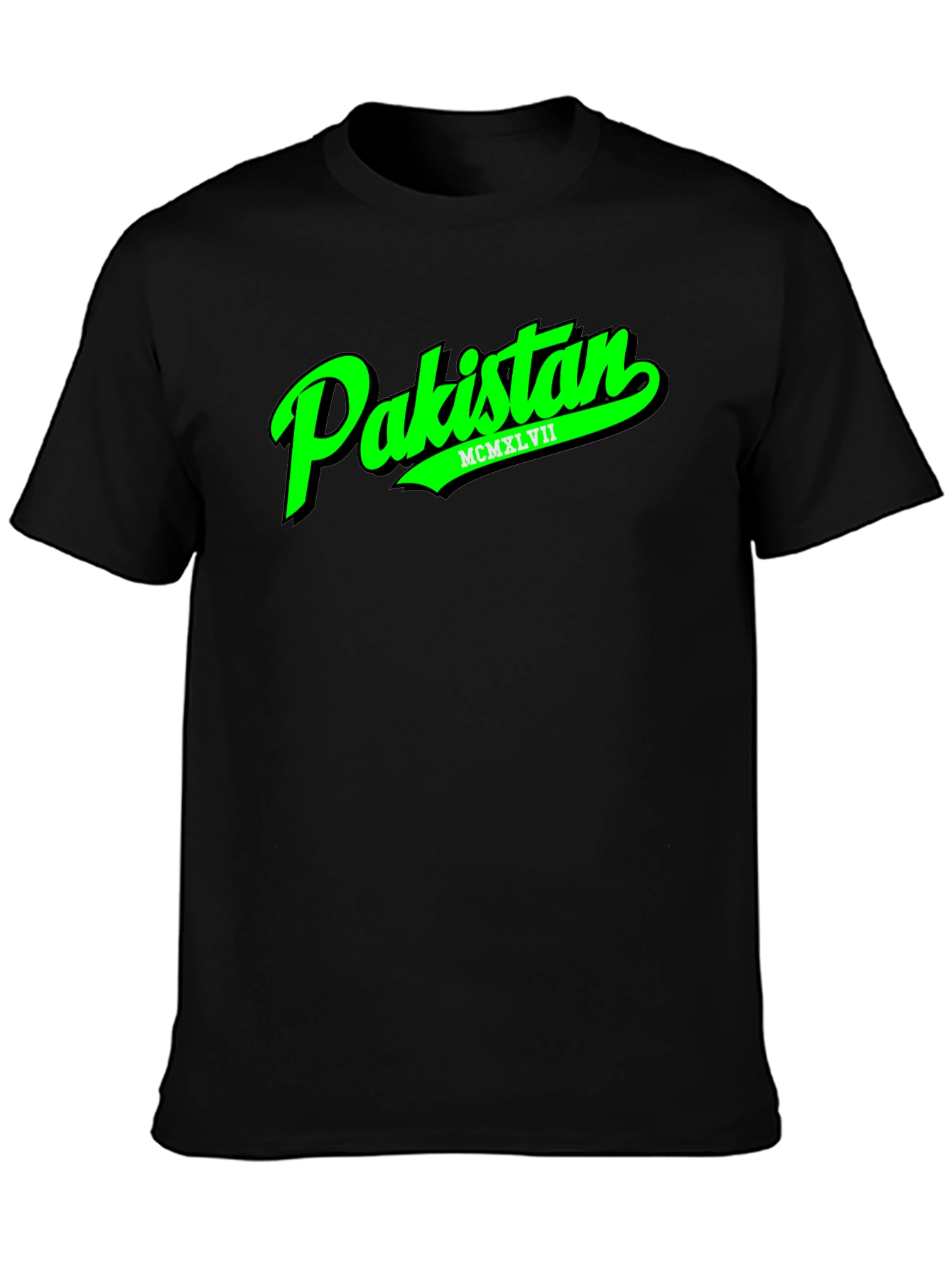 Pakistan T-Shirt - Green Text Graphic Tee