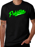 Pakistan T-Shirt - Green Text Graphic Tee