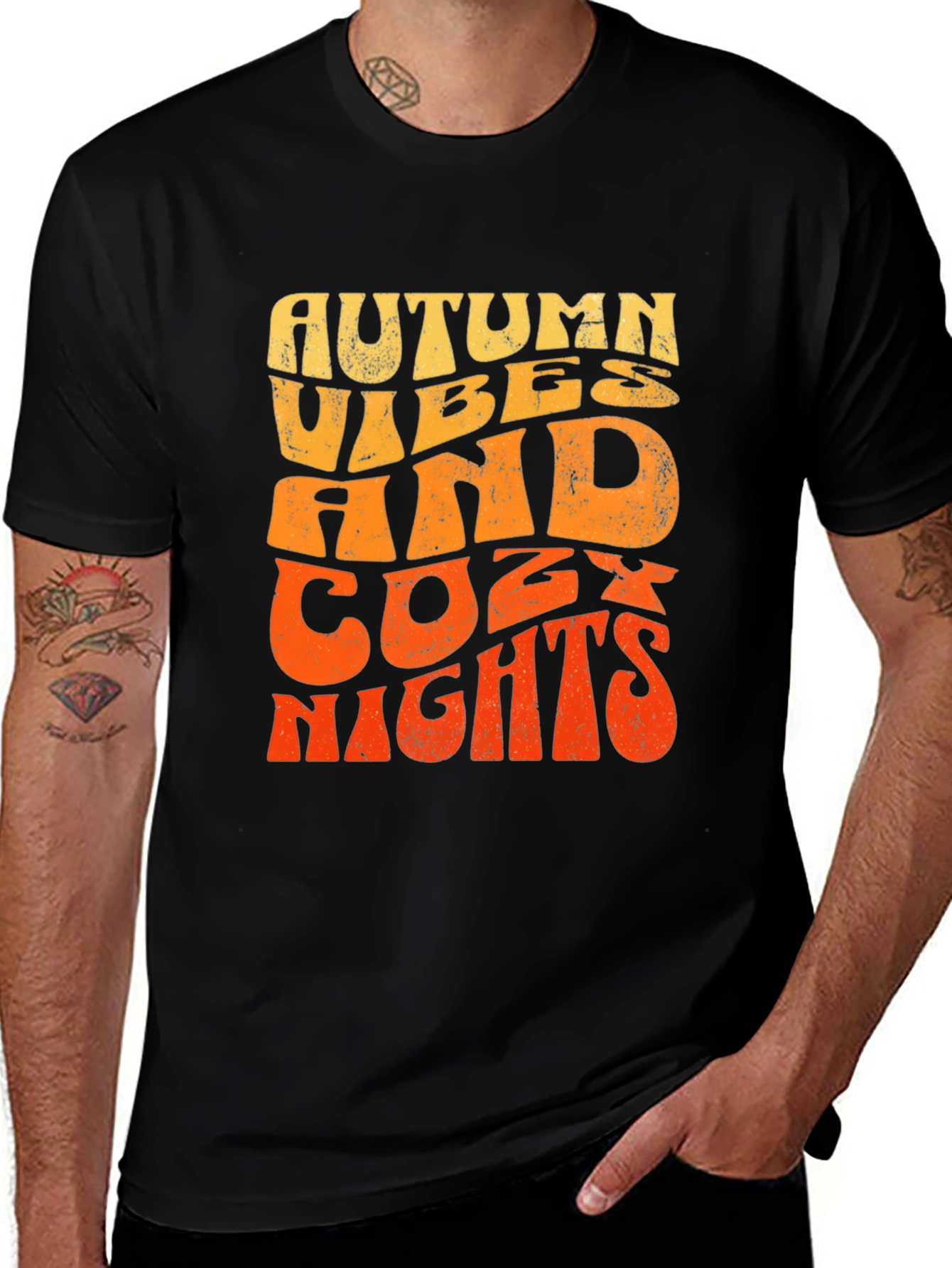 Autumn Vibes Cozy Nights Graphic T-Shirt