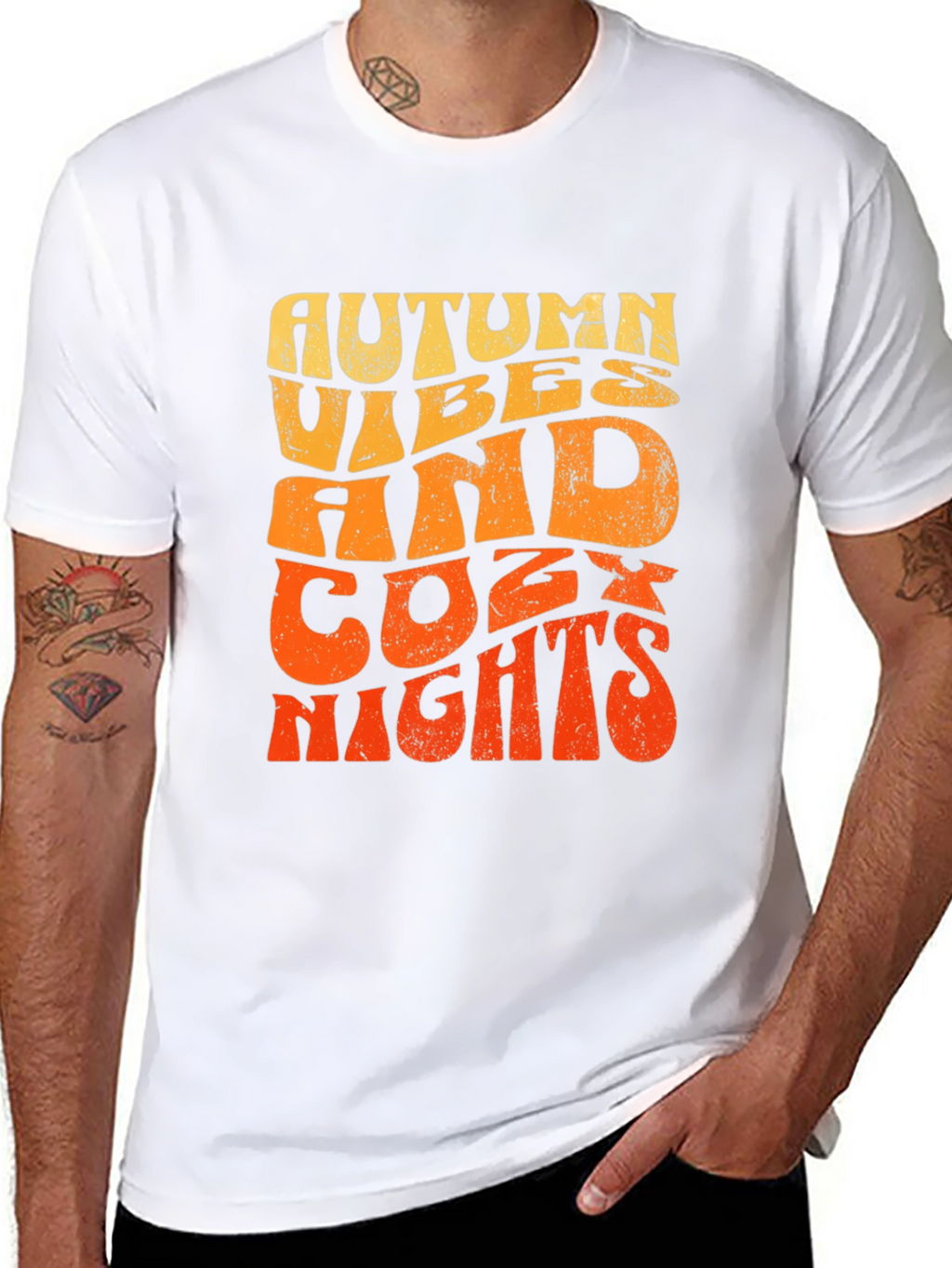 Autumn Vibes Cozy Nights Graphic T-Shirt