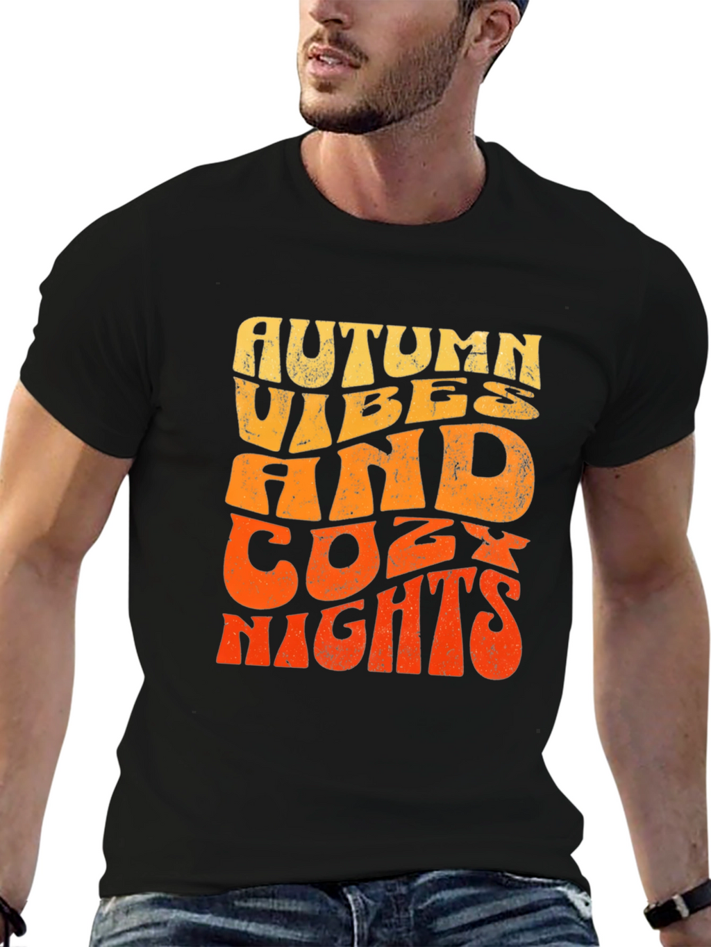 Autumn Vibes Cozy Nights Graphic T-Shirt
