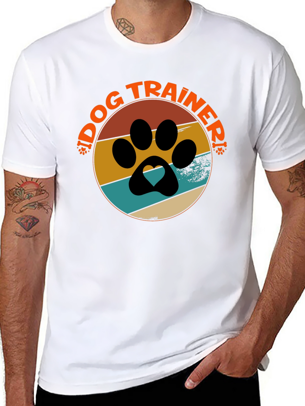 Dog Trainer Paw Print T-Shirt
