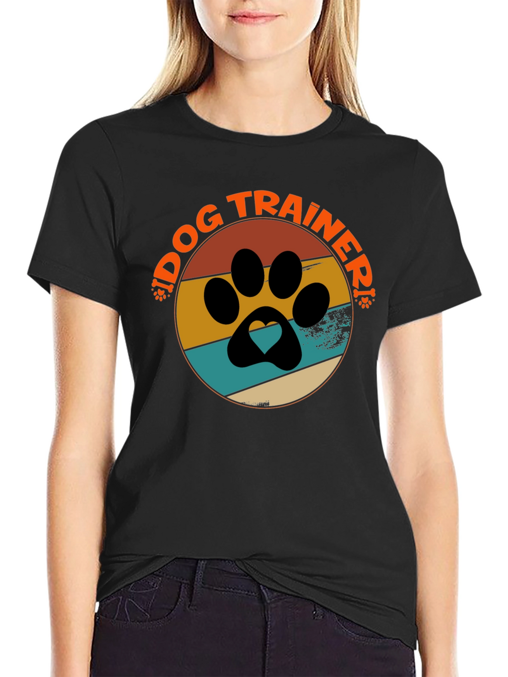 Dog Trainer Paw Print T-Shirt