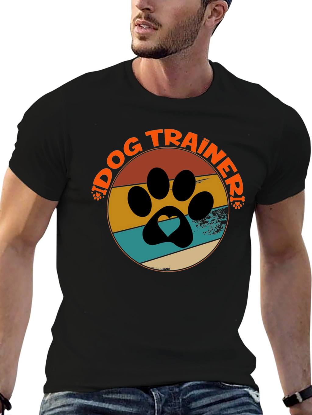 Dog Trainer Paw Print T-Shirt