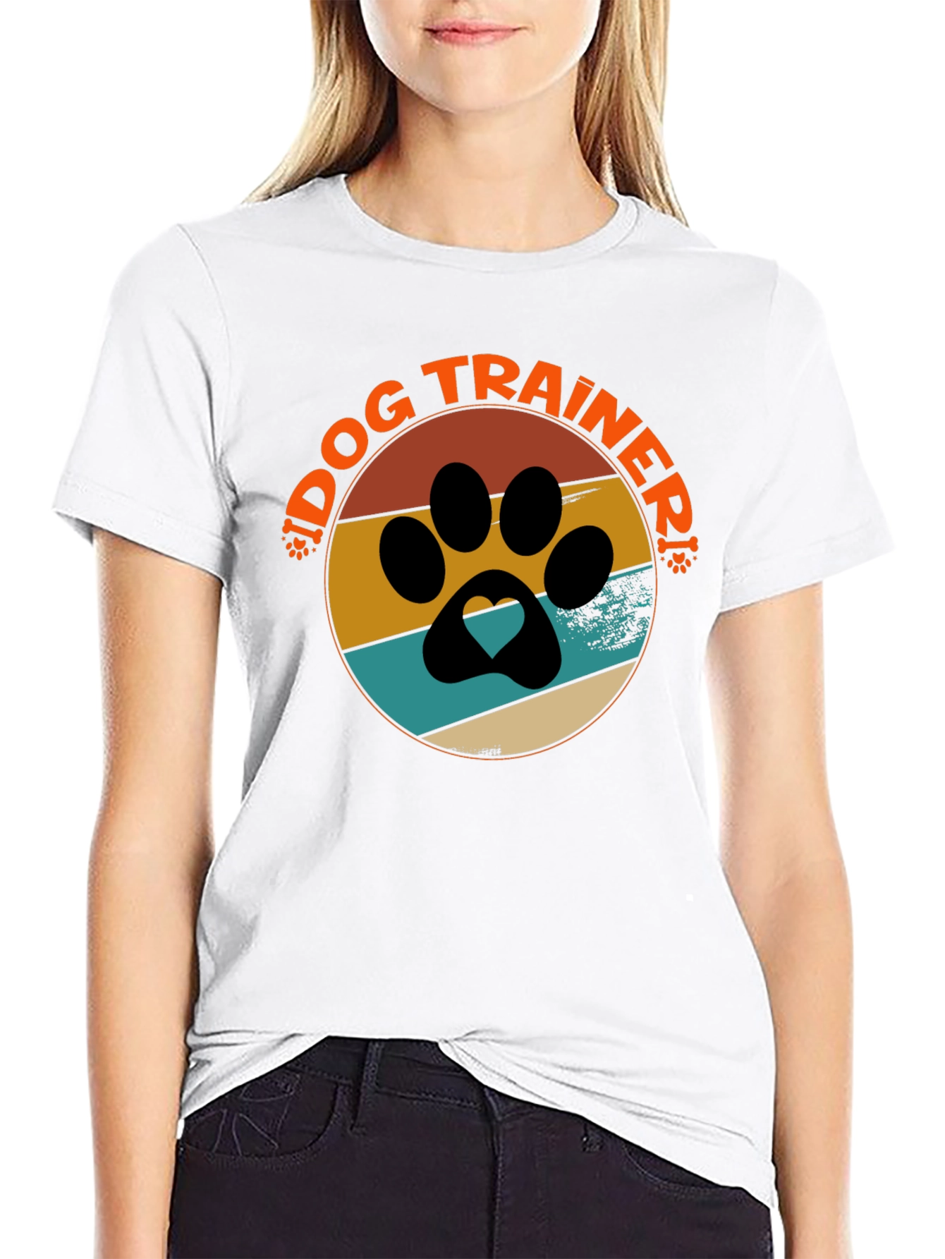 Dog Trainer Paw Print T-Shirt