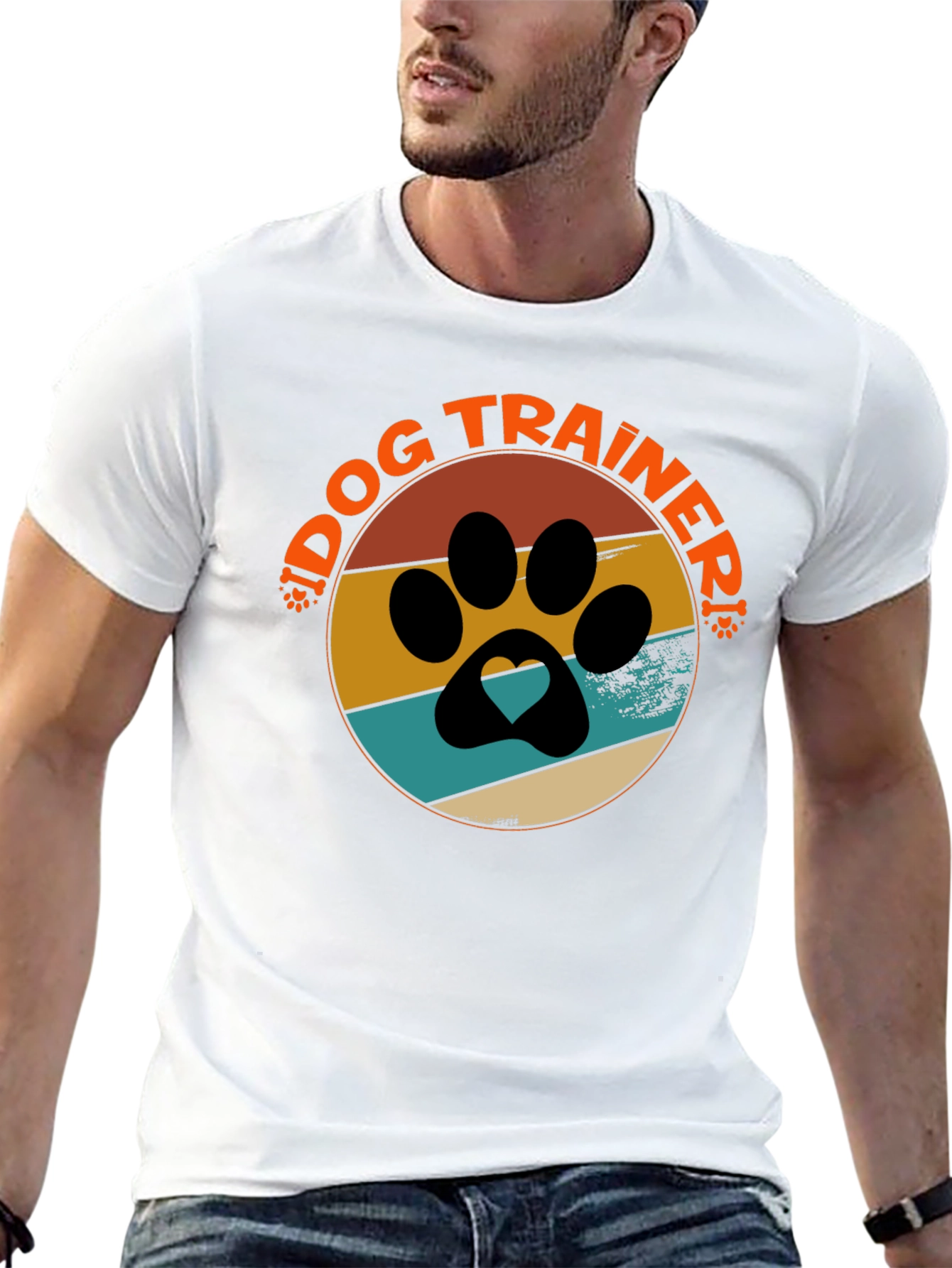 Dog Trainer Paw Print T-Shirt