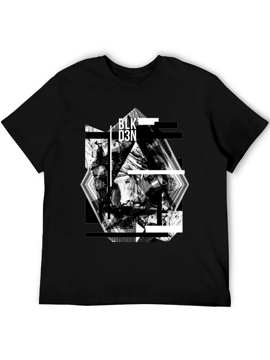 Abstract Graphic Print Black T-Shirt