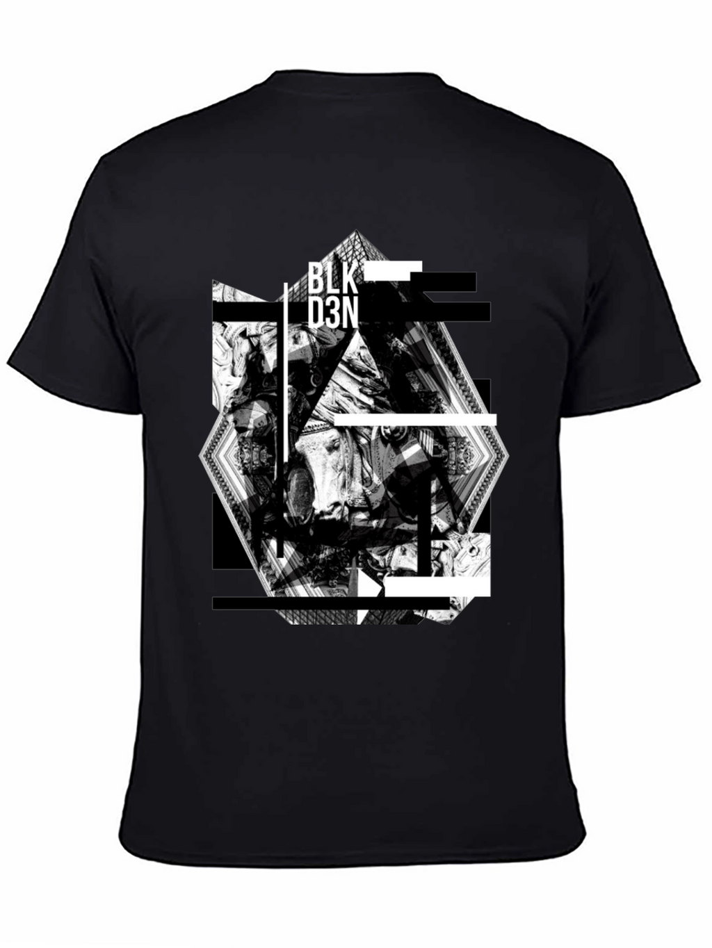 Abstract Graphic Print Black T-Shirt