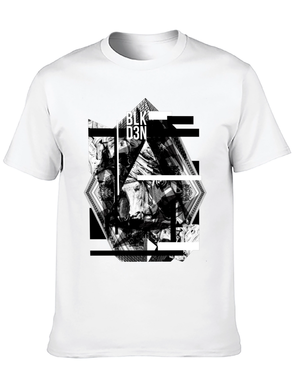 Abstract Graphic Print Black T-Shirt